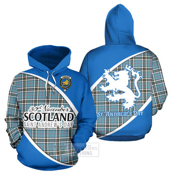 Tartan Vibes Clothing Thompson (Thomson) Family Crest Tartan Hoodie Celebrate Saint Andrew's Day in Style