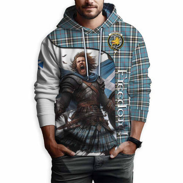 Tartan Vibes Clothing Thompson (Thomson) Crest Tartan Hoodie Inspired by the Freedom of Scottish Warrior