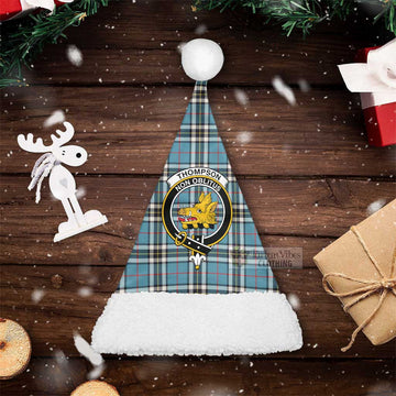 Tartan Vibes Clothing Thompson (Thomson) Tartan Christmas Santa Hats with Family Crest