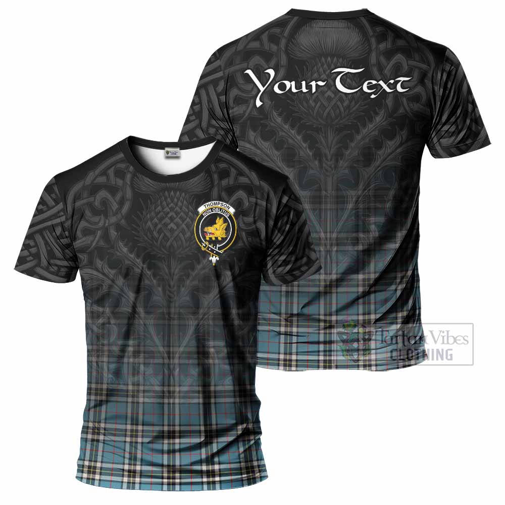 Thompson (Thomson) Tartan T-Shirt with Family Crest Celtic Thistle Vibes - Tartan Vibes Clothing