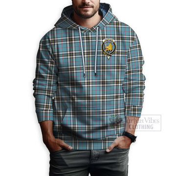 Thompson (Thomson) Tartan Hoodie with Family Crest Celtic Skull Style