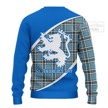 Tartan Vibes Clothing Thompson (Thomson) Family Crest Tartan Knitted Sweater Celebrate Saint Andrew's Day in Style