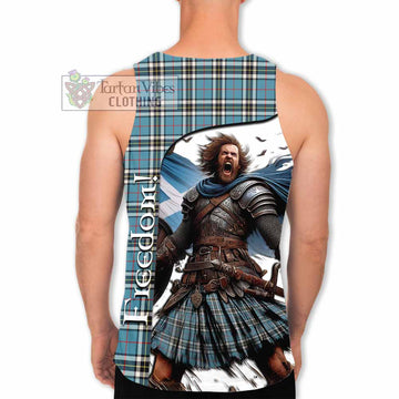 Tartan Vibes Clothing Thompson (Thomson) Crest Tartan Men's Tank Top Inspired by the Freedom of Scottish Warrior
