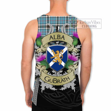 Tartan Vibes Clothing Thompson (Thomson) Tartan Family Crest Men's Tank Top Lion Rampant Royal Thistle Shield Celtic Inspired