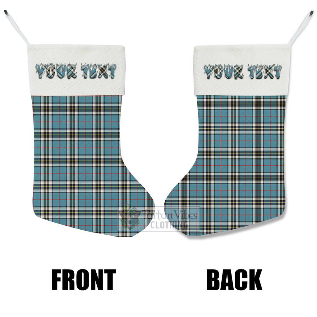 Tartan Vibes Clothing Thompson (Thomson) Tartan Christmas Stocking with Personalized Text