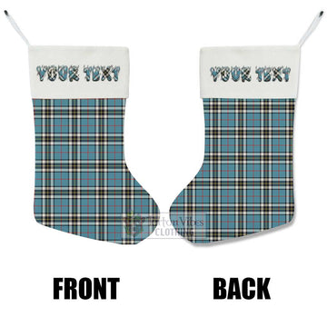 Tartan Vibes Clothing Thompson (Thomson) Tartan Christmas Stocking with Personalized Text