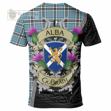 Tartan Vibes Clothing Thompson (Thomson) Tartan Family Crest T-Shirt Lion Rampant Royal Thistle Shield Celtic Inspired