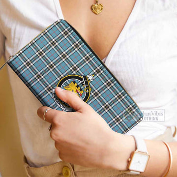 Thompson (Thomson) Tartan Women's Leather Wallet with Family Crest