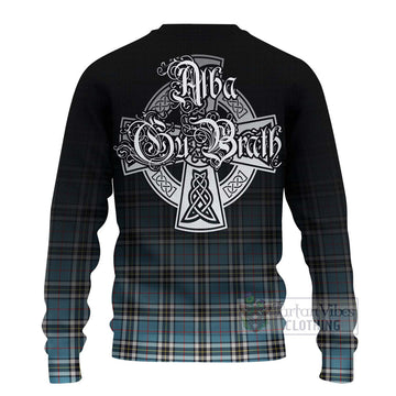 Tartan Vibes Clothing Thompson (Thomson) Tartan Knitted Sweater Featuring Alba Gu Brath Family Crest Celtic Inspired