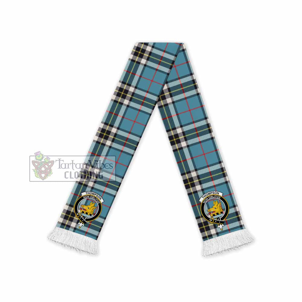 Tartan Vibes Clothing Thompson (Thomson) Tartan Ruffneck Scarf with Family Crest