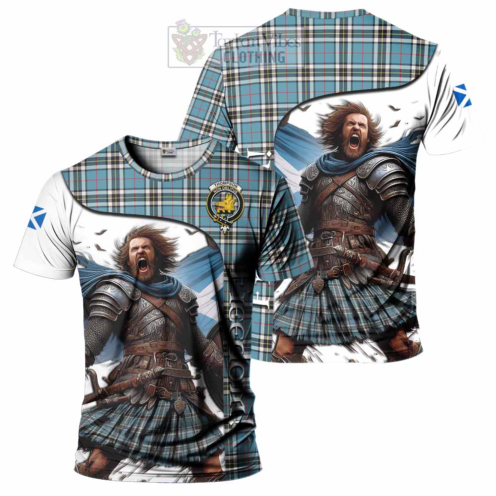 Thompson (Thomson) Crest Tartan T-Shirt Inspired by the Freedom of Scottish Warrior