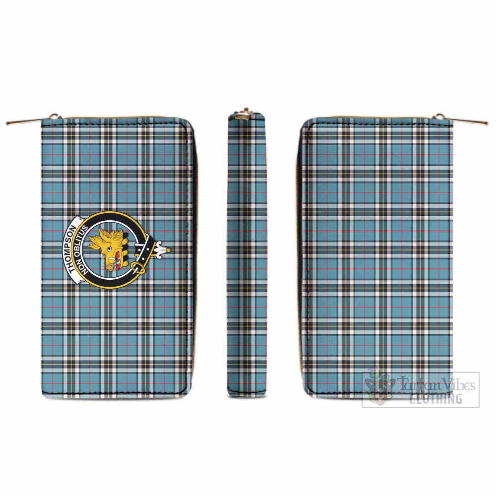 Thompson (Thomson) Tartan Women's Leather Wallet with Family Crest - Tartan Vibes Clothing