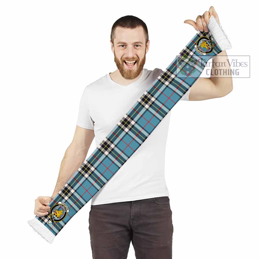 Tartan Vibes Clothing Thompson (Thomson) Tartan Ruffneck Scarf with Family Crest