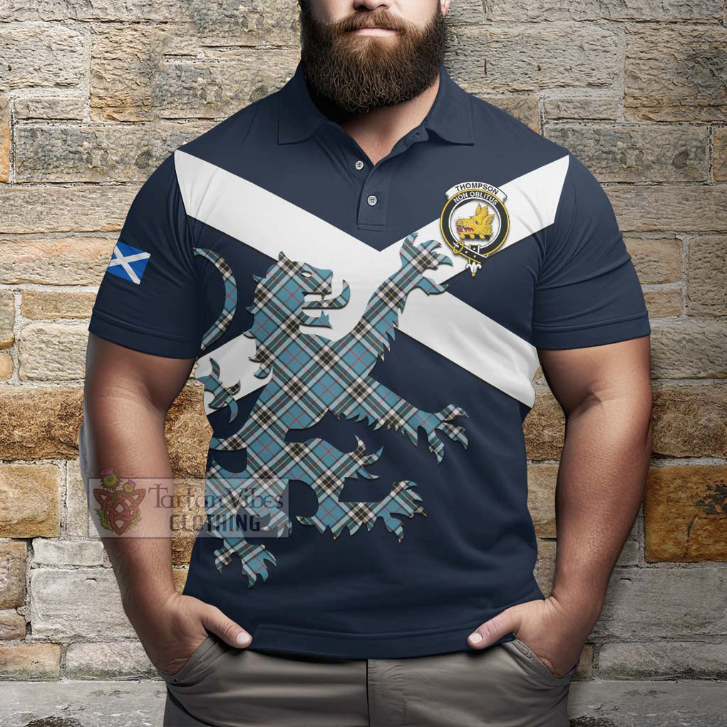 Tartan Vibes Clothing Thompson (Thomson) Tartan Lion Rampant Polo Shirt – Proudly Display Your Heritage with Alba Gu Brath and Clan Name