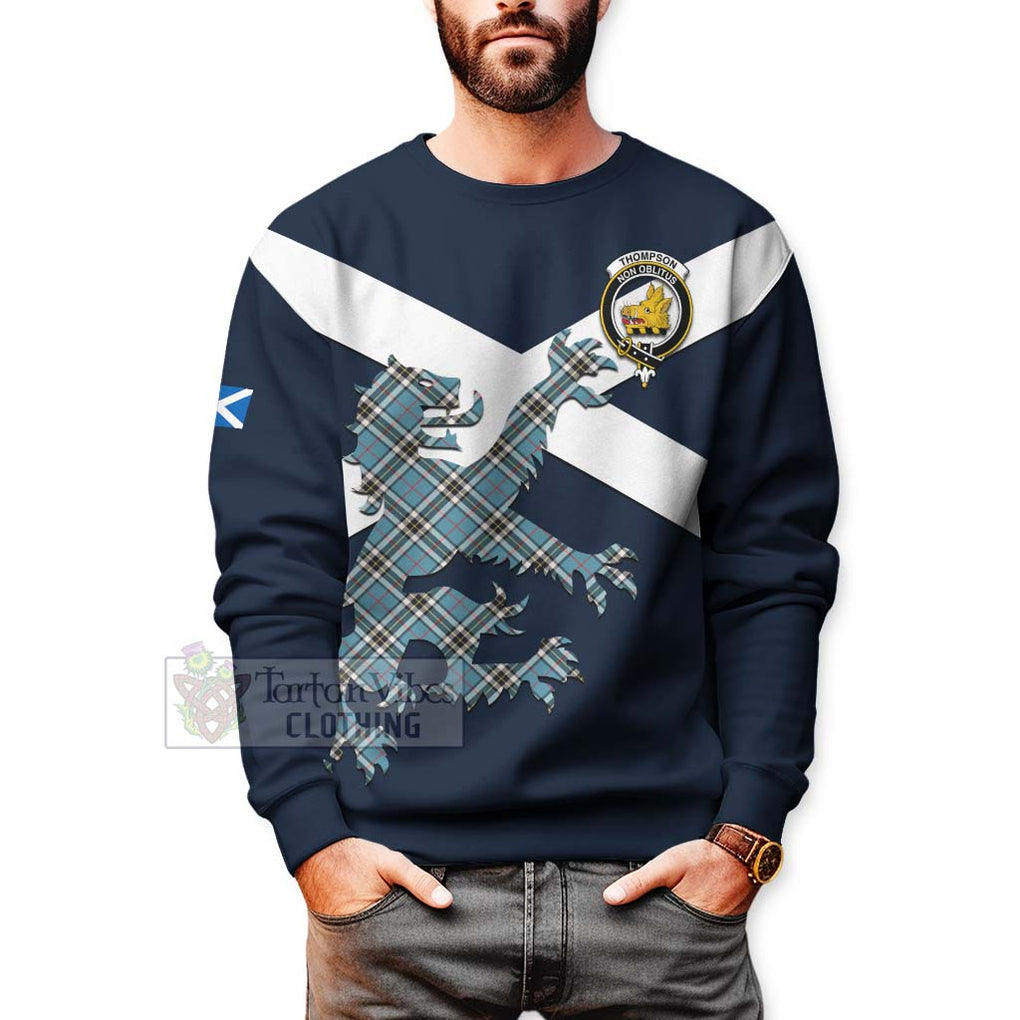 Tartan Vibes Clothing Thompson (Thomson) Tartan Lion Rampant Sweatshirt – Proudly Display Your Heritage with Alba Gu Brath and Clan Name
