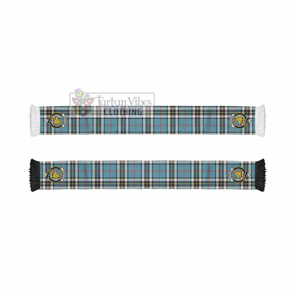 Tartan Vibes Clothing Thompson (Thomson) Tartan Ruffneck Scarf with Family Crest