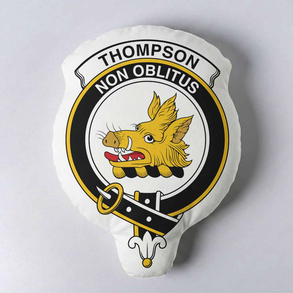Thompson (Thomson) Clan Crest Shaped Throw Pillow, Scottish Clan Badge Decorative Pillow