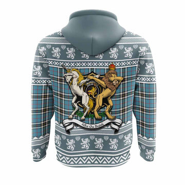 Thompson (Thomson) Clan Tartan Crest Christmas Hoodie Coat of Arms Funny Style - Tartan Vibes Clothing