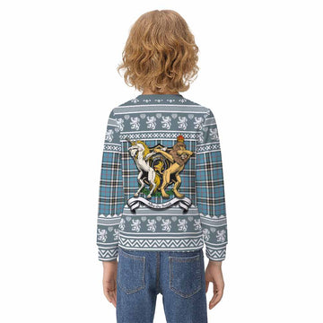 Thompson (Thomson) Clan Tartan Crest Christmas Kid Ugly Sweatshirt Coat of Arms Funny Style - Tartan Vibes Clothing