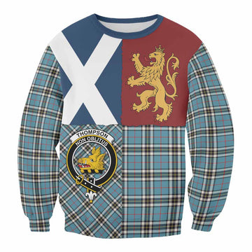 Thompson (Thomson) Crest Tartan Sweatshirt with Lion Rampant Saltire Style