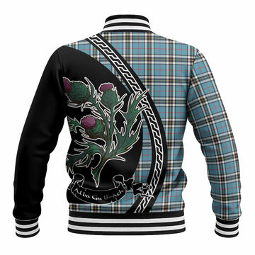 Thompson (Thomson) Family Crest Tartan Baseball Jacket Alba Thistle Inspired - Tartan Vibes Clothing