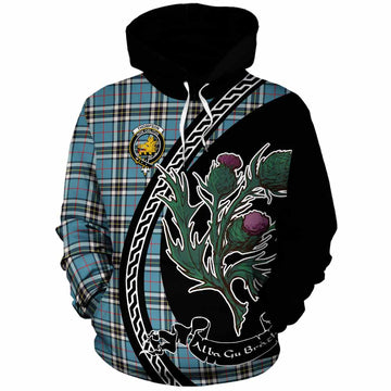 Thompson (Thomson) Family Crest Tartan Cotton Hoodie Alba Thistle Inspired - Tartan Vibes Clothing