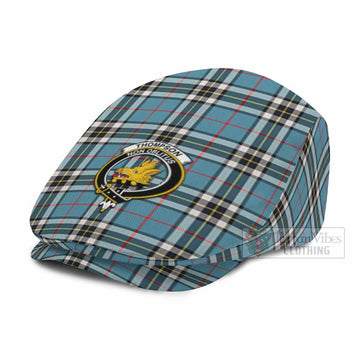Thompson (Thomson) Family Crest Tartan Jeff Cap, Tartan Flat Cap