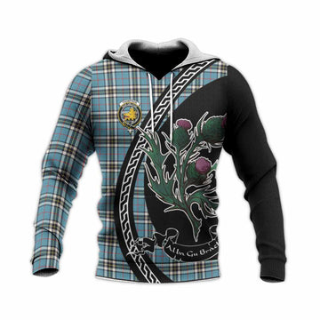 Thompson (Thomson) Family Crest Tartan Knitted Hoodie Alba Thistle Inspired - Tartan Vibes Clothing