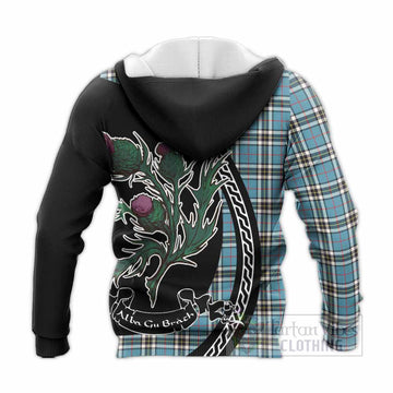 Thompson (Thomson) Family Crest Tartan Knitted Hoodie Alba Thistle Inspired - Tartan Vibes Clothing