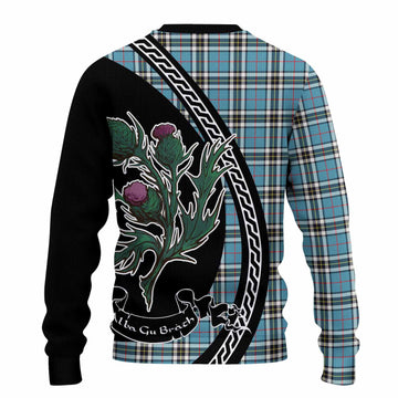 Thompson (Thomson) Family Crest Tartan Knitted Sweater Alba Thistle Inspired - Tartan Vibes Clothing