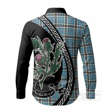Thompson (Thomson) Family Crest Tartan Long Sleeve Button Shirts Alba Thistle Inspired - Tartan Vibes Clothing