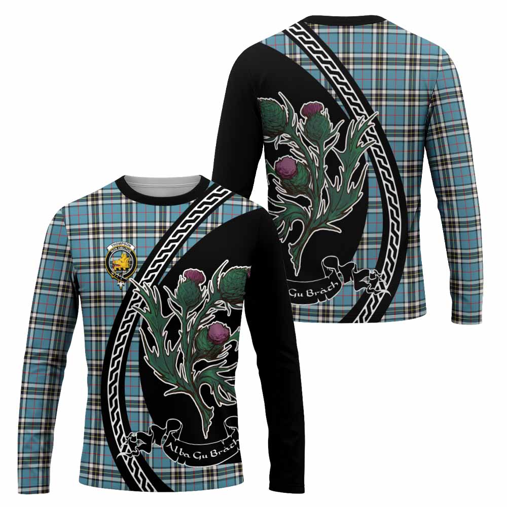 Thompson (Thomson) Family Crest Tartan Long Sleeve T-Shirt Alba Thistle Inspired - Tartan Vibes Clothing