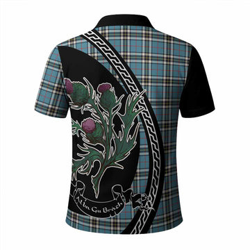 Thompson (Thomson) Family Crest Tartan Polo Shirt Alba Thistle Inspired - Tartan Vibes Clothing