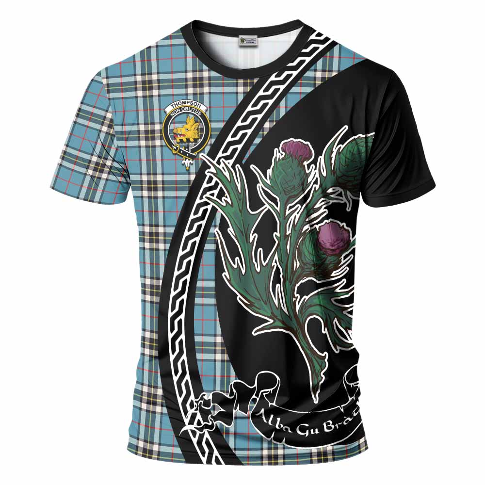 Thompson (Thomson) Family Crest Tartan T-Shirt Alba Thistle Inspired - Tartan Vibes Clothing