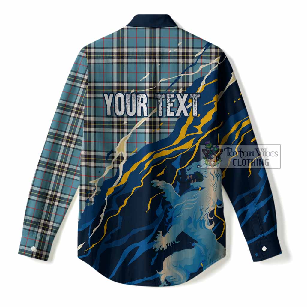 Thompson (Thomson) Scotland Tartan Women Casual Shirt WC2026 Football - We'll Be Coming