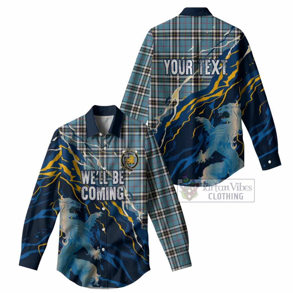 Thompson (Thomson) Scotland Tartan Women Casual Shirt WC2026 Football - We'll Be Coming