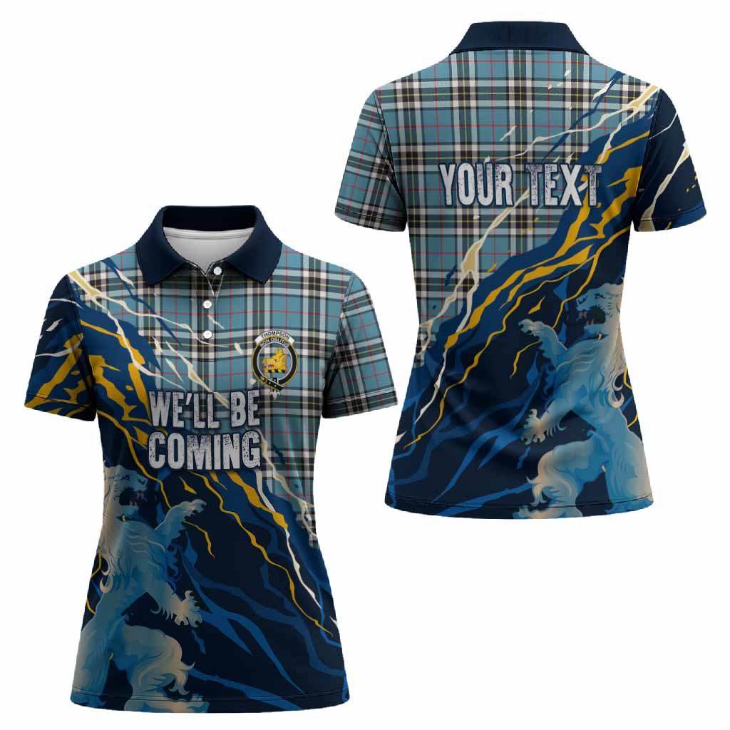 Thompson (Thomson) Scotland Tartan Women Polo Shirt WC2026 Football - We'll Be Coming