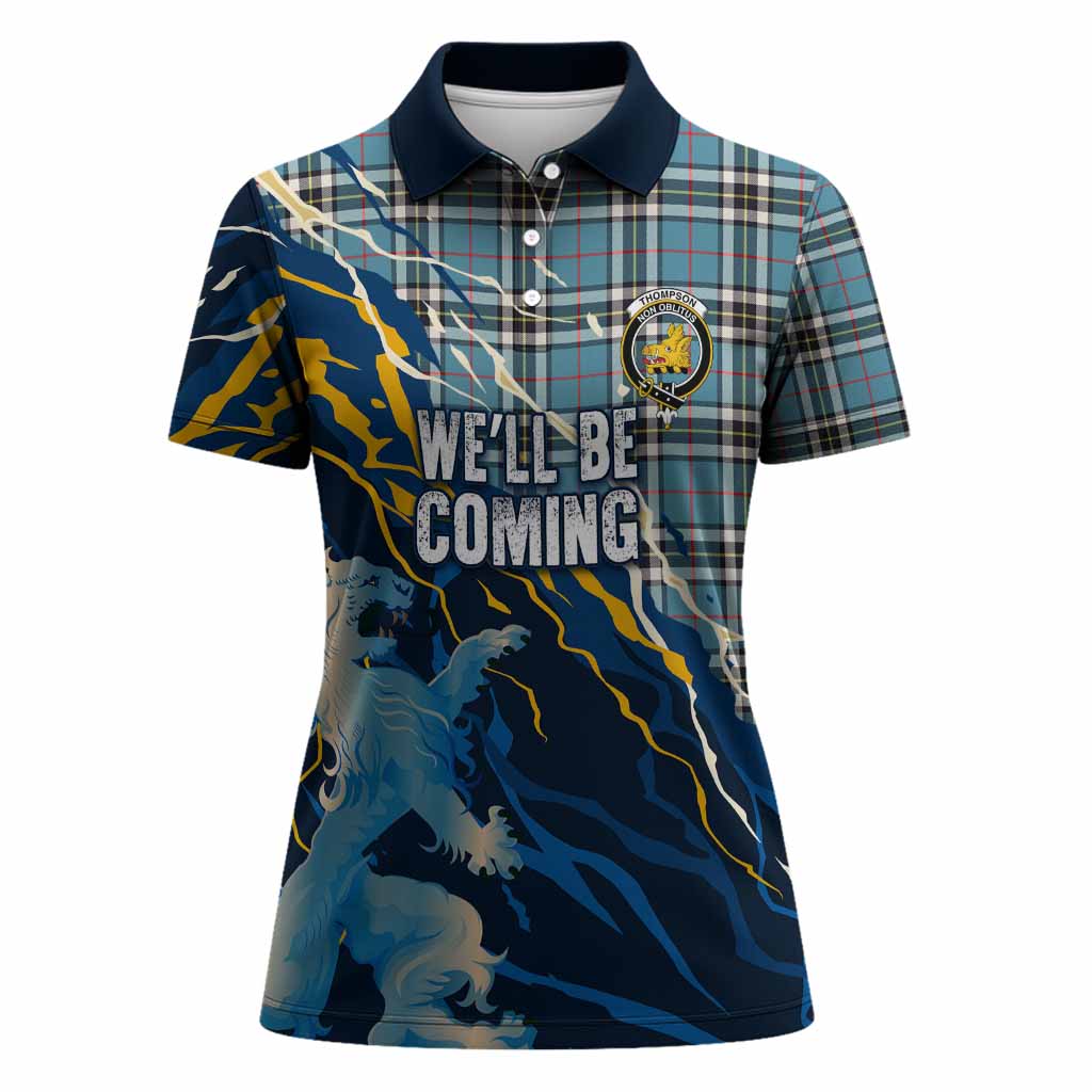 Thompson (Thomson) Scotland Tartan Women Polo Shirt WC2026 Football - We'll Be Coming