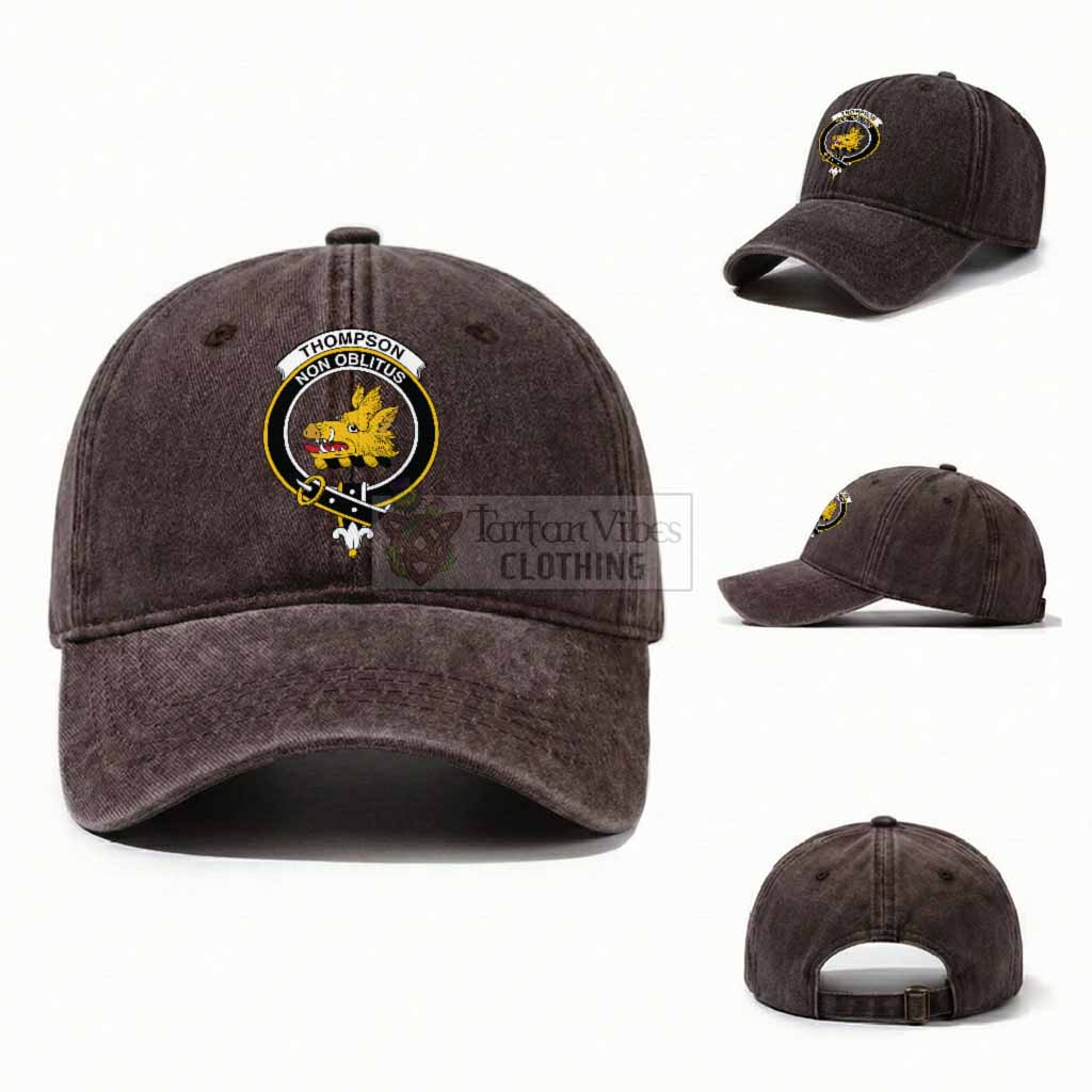Thompson (Thomson) Scottish Clan Crest Washed Baseball Cap