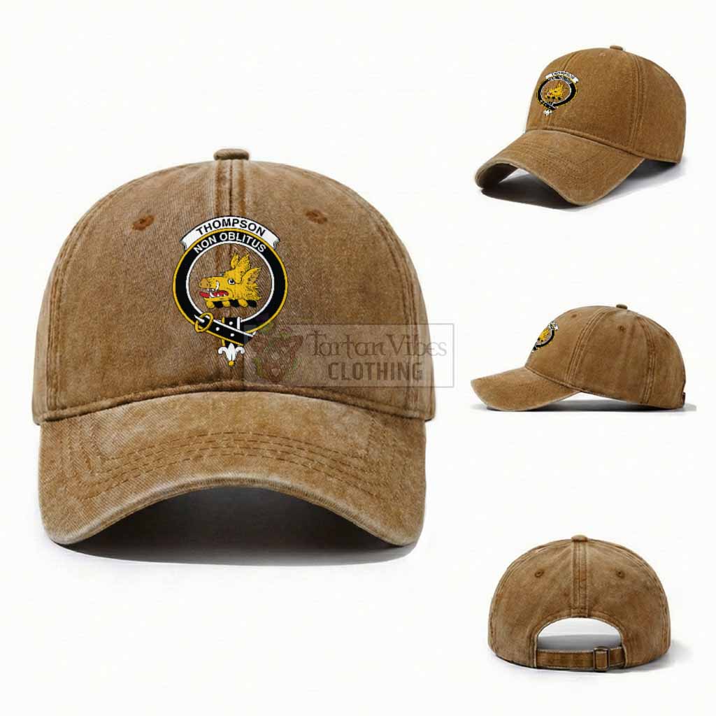 Thompson (Thomson) Scottish Clan Crest Washed Baseball Cap