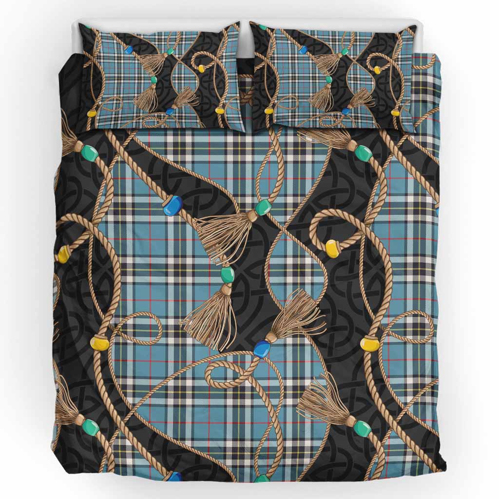 Thompson (Thomson) Scottish Tartan Twisted Ropes Stylized Bedding Set UK Bedding Set UK King 91*87 inch - Tartan Vibes Clothing