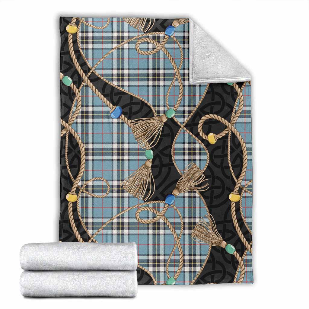 Thompson (Thomson) Scottish Tartan Twisted Ropes Stylized Blanket X-Large 59 x 79 inches 150 x 200 cm - Tartan Vibes Clothing