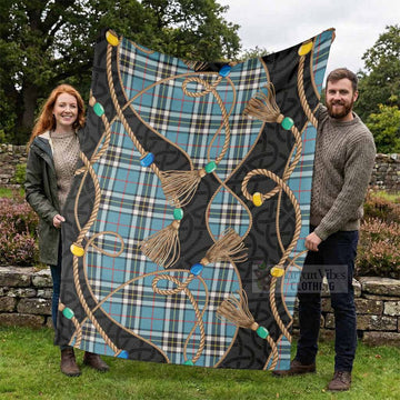 Thompson (Thomson) Scottish Tartan Twisted Ropes Stylized Blanket - Tartan Vibes Clothing