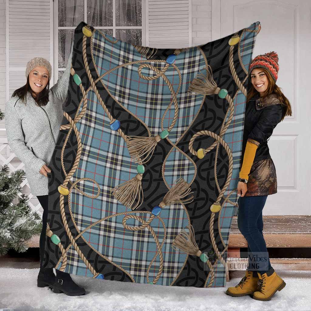 Thompson (Thomson) Scottish Tartan Twisted Ropes Stylized Blanket - Tartan Vibes Clothing