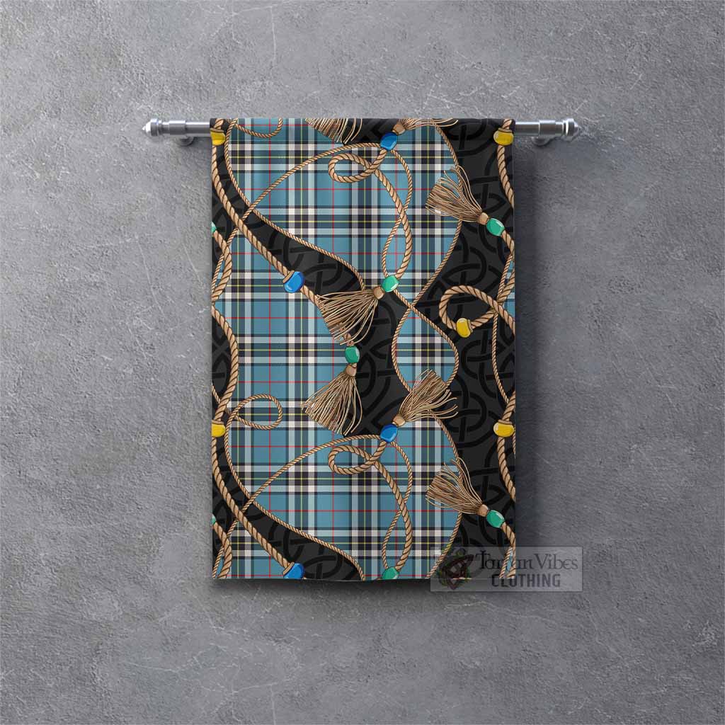 Thompson (Thomson) Scottish Tartan Twisted Ropes Stylized Gonfalon Rectangle - Tartan Vibes Clothing