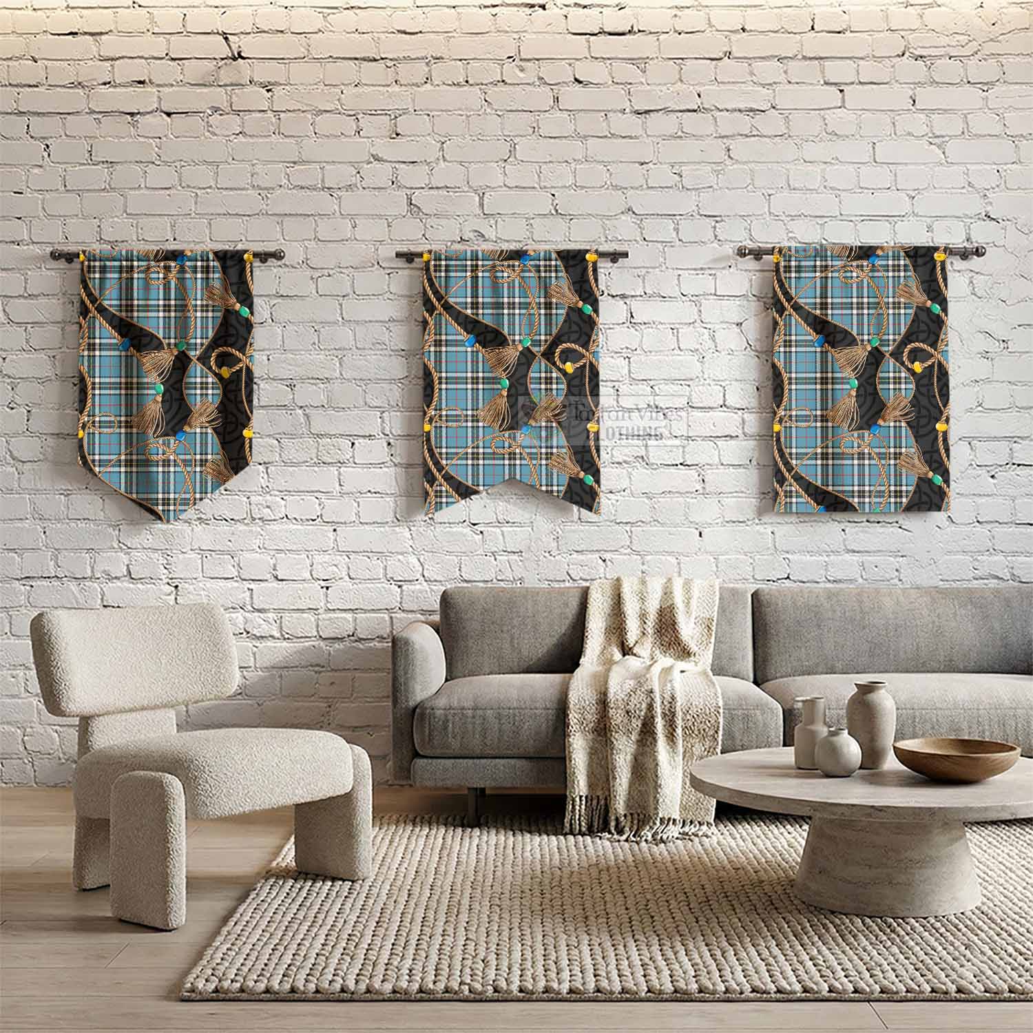 Thompson (Thomson) Scottish Tartan Twisted Ropes Stylized Gonfalon - Tartan Vibes Clothing