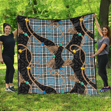 Thompson (Thomson) Scottish Tartan Twisted Ropes Stylized Premium Quilt - Tartan Vibes Clothing