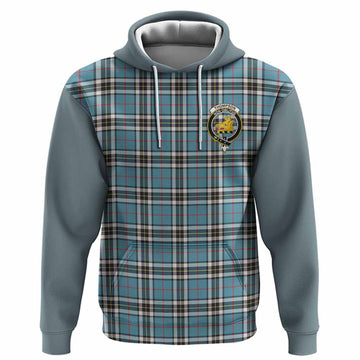 Thompson (Thomson) Tartan Accent Hoodie with Family Crest