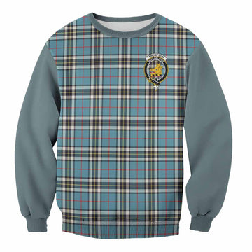 Thompson (Thomson) Tartan Accent Sweatshirt with Family Crest