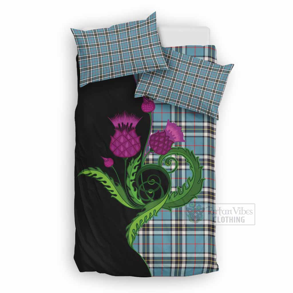 Thompson (Thomson) Tartan Bedding Set Traditional Scottish Thistle UK Bedding Set UK Double 79*79 inch - Tartan Vibes Clothing